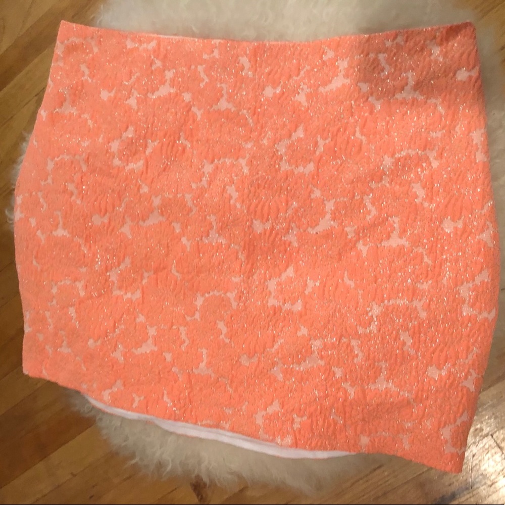 Alex + Alex Coral Jacquard Floral Mini Skirt